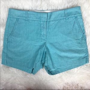 J. Crew Factory city fit shorts turquoise size 4